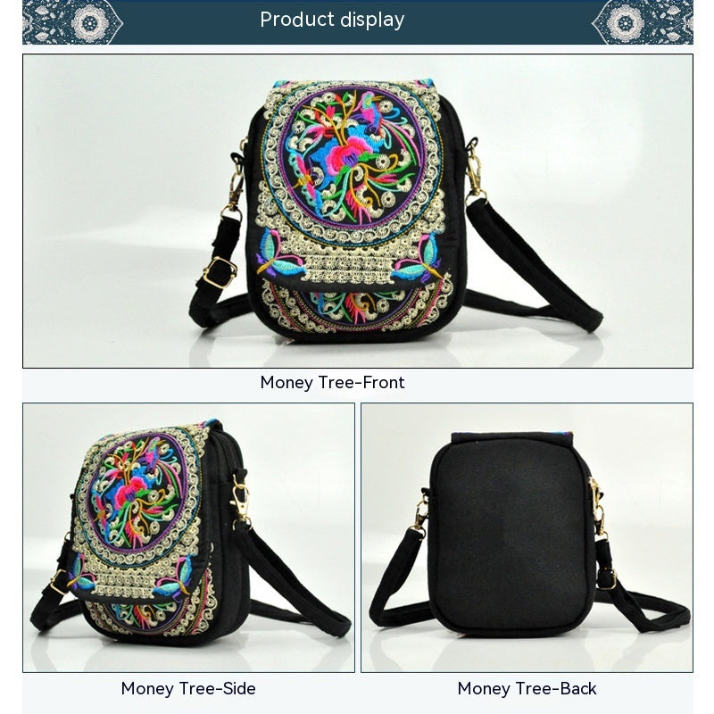 [Embroidered Crossbody] Lightweight Crossbody Bag