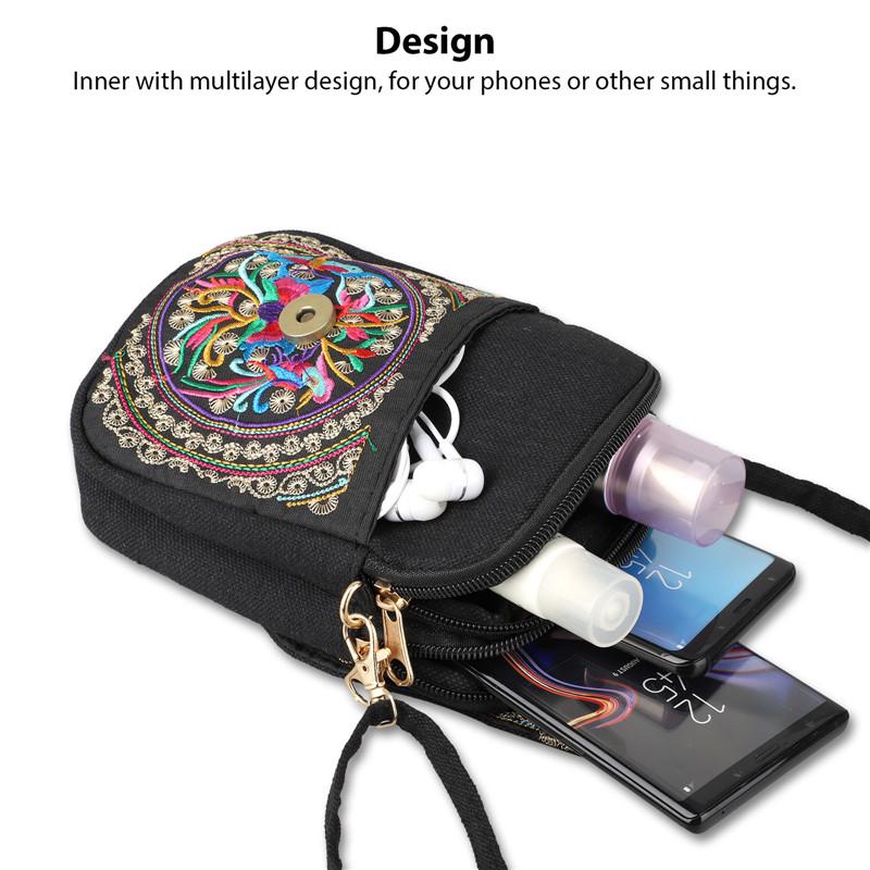[Embroidered Crossbody] Lightweight Crossbody Bag