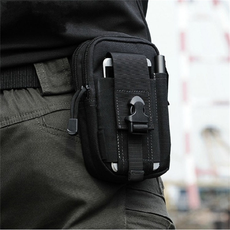 Men's Tactical Slim Fanny Pack - High Quality Oxford Fabric, Adjustable Straps, Multiple Pockets for Smartphones, Wallets & Keys, Ideal for Travel, Hiking & Outdoor Sports