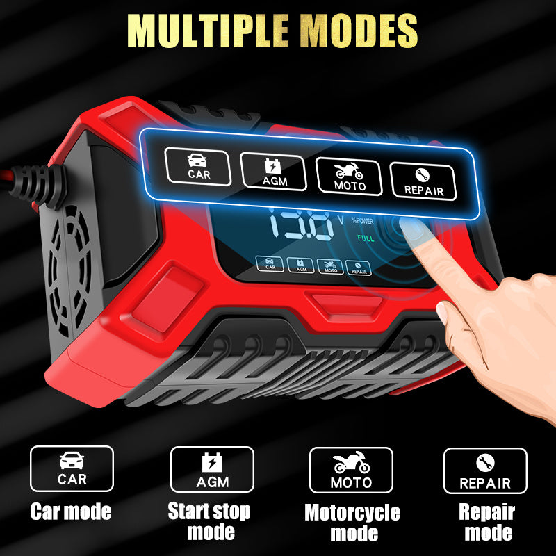 [Besper Smart Battery Charger] Besper 12V 6A Smart Battery Charger - Automatic Pulse Repair - AGM/Gel/Lead Acid Compatible for Cars, Trucks, Motorcycles & Lawn Mowers
