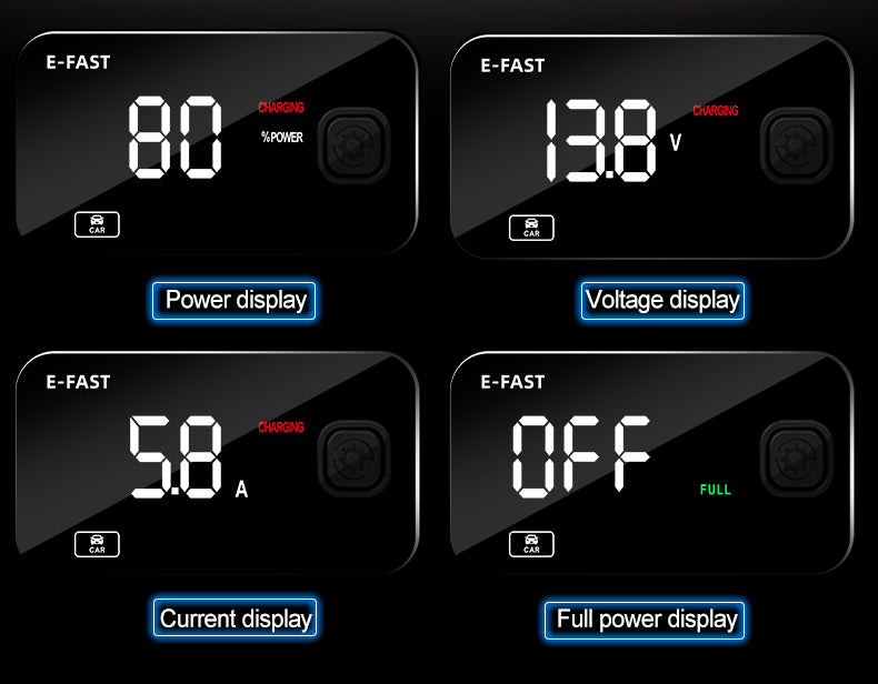 [Besper Smart Battery Charger] Besper 12V 6A Smart Battery Charger - Automatic Pulse Repair - AGM/Gel/Lead Acid Compatible for Cars, Trucks, Motorcycles & Lawn Mowers