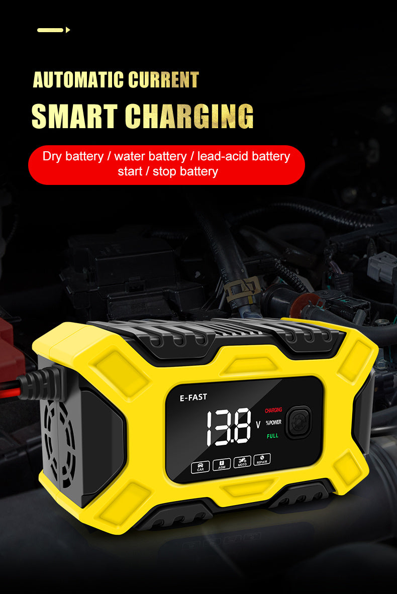 [Besper Smart Battery Charger] Besper 12V 6A Smart Battery Charger - Automatic Pulse Repair - AGM/Gel/Lead Acid Compatible for Cars, Trucks, Motorcycles & Lawn Mowers