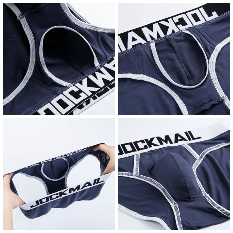 JOCKMAIL 1pc Men's Sexy Low Waist Jockstraps, Soft Modal Underwear With Wide Waistband
