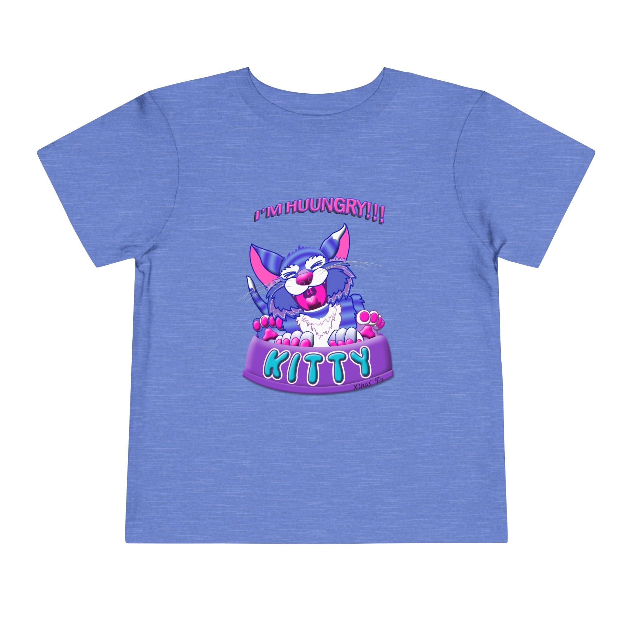 Toddler Tee — Playful 'Hungry Kitty' Cute Cartoon Cat Shirt for Kids