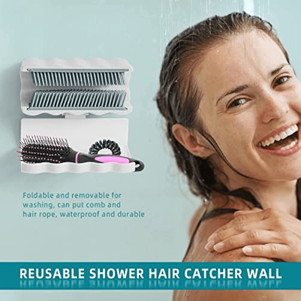 Premium Shower Hair Catcher - 1pc Set - Effectively Traps Hair, Prevents Clogs, Hassle-Free Cleaning for a Sparkling Shower