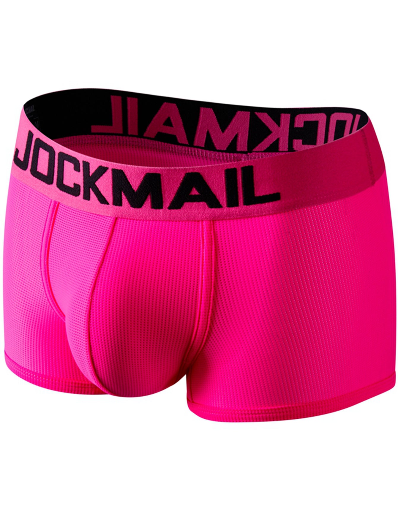 4pcs JOCKMAIL Sexy Neon Low Waist Mesh Breathable Boxer Briefs - Quick Dry, Medium Stretch,