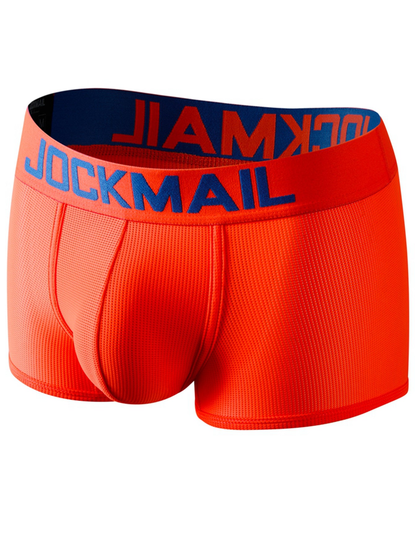 4pcs JOCKMAIL Sexy Neon Low Waist Mesh Breathable Boxer Briefs - Quick Dry, Medium Stretch,