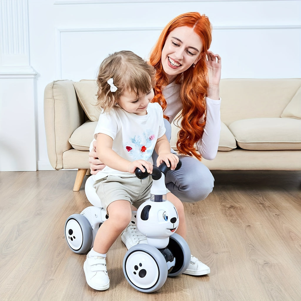 Baby Balance Bike for 1 Year Old Boy Girl First Birthday Gift, 10-36 Months Toddler Balance Bike, No Pedal 4 Wheels Ride-on Toys Indoor Outdoor, 1st Birthday Gifts Halloween Christmas Gift