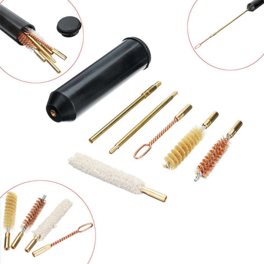 9mm Gun Cleaning Kit - High-Density Bristle Brush Set (6pcs) - Premium Firearm Maintenance Tool for Ultimate Weapon Care