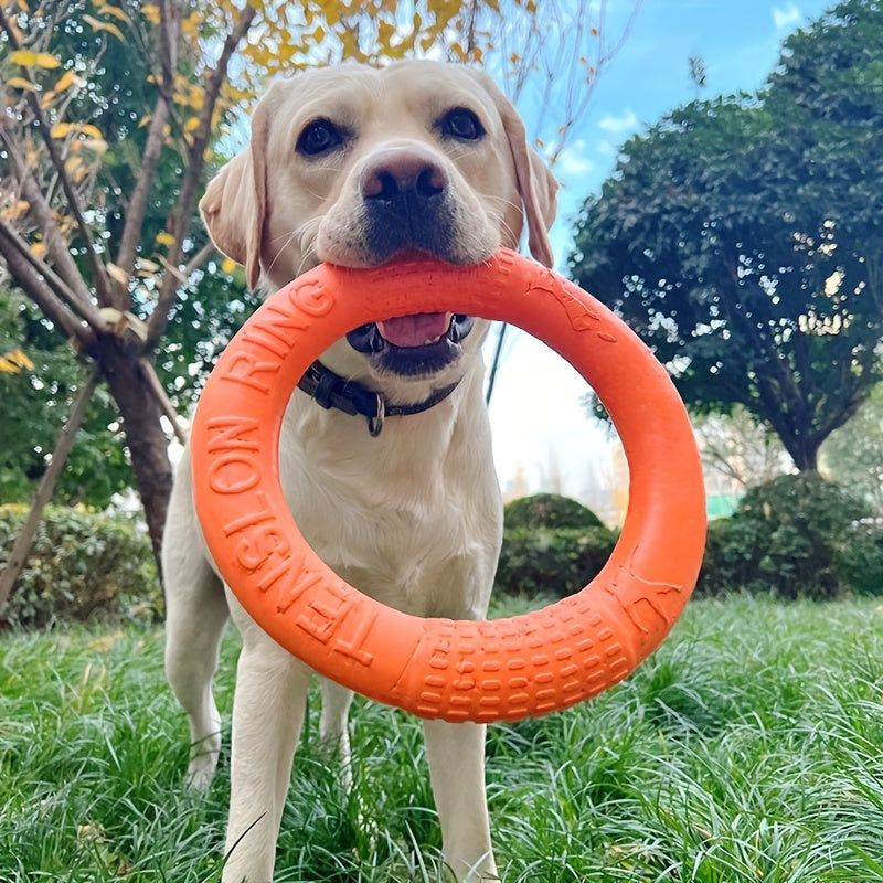 1pc Extra-Large Dog Flying Disc - Engaging Chew-resistant Toy for Interactive Fun, Stimulating Exercise & Teeth Cleaning - Perfect for Outdoor Play with Your Pup!