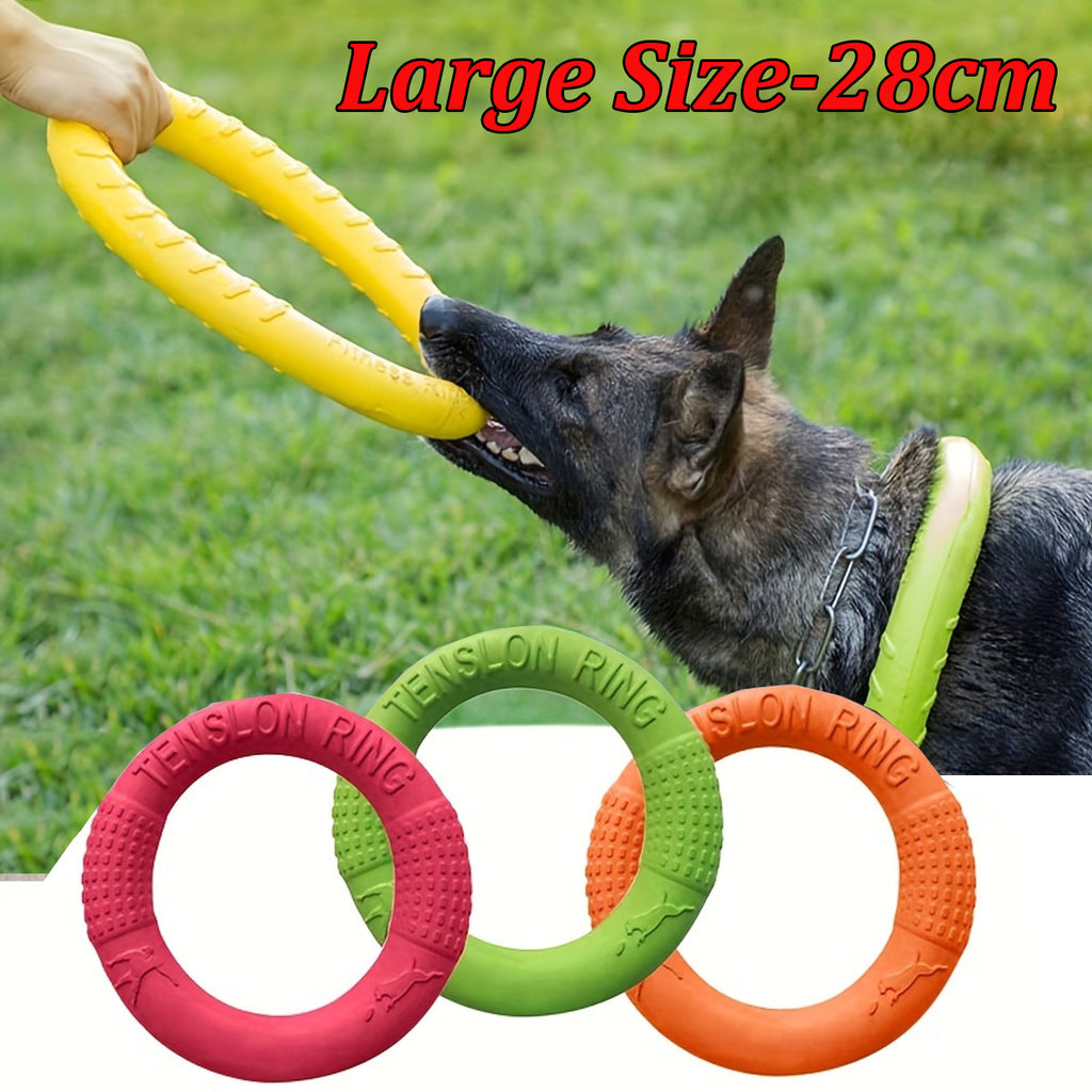 1pc Extra-Large Dog Flying Disc - Engaging Chew-resistant Toy for Interactive Fun, Stimulating Exercise & Teeth Cleaning - Perfect for Outdoor Play with Your Pup!