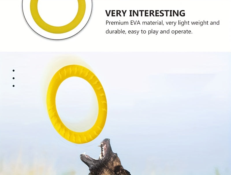 1pc Extra-Large Dog Flying Disc - Engaging Chew-resistant Toy for Interactive Fun, Stimulating Exercise & Teeth Cleaning - Perfect for Outdoor Play with Your Pup!
