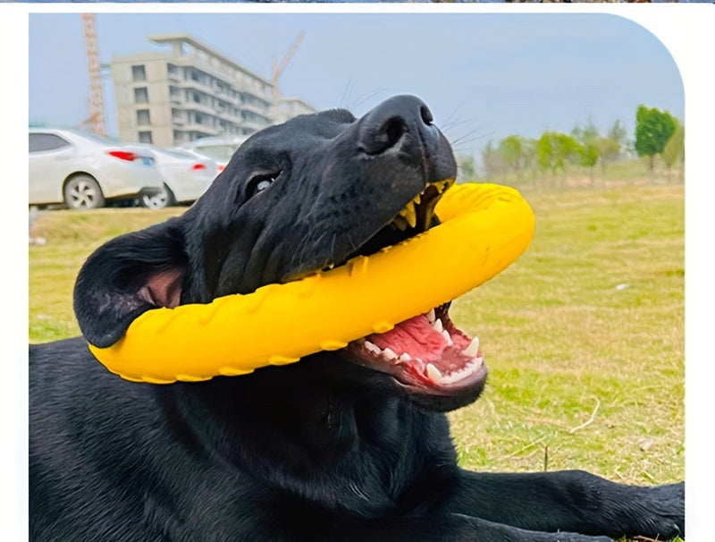 1pc Extra-Large Dog Flying Disc - Engaging Chew-resistant Toy for Interactive Fun, Stimulating Exercise & Teeth Cleaning - Perfect for Outdoor Play with Your Pup!