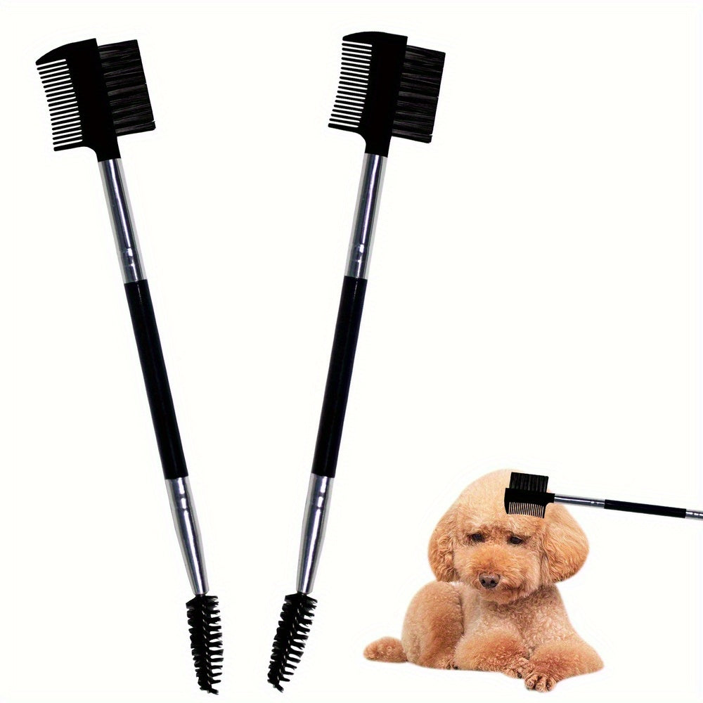 2PCS Dog Tear Comb, Double-Head Dog Eye Brush Dog Eye Cleaning Comb Brush Dog Facial Grooming Comb For Small Dog Cat Tear Stain Remove