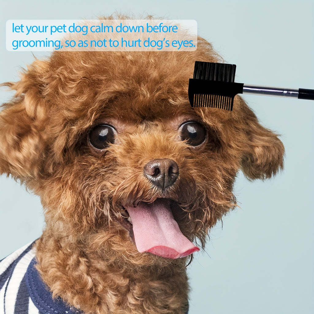 2PCS Dog Tear Comb, Double-Head Dog Eye Brush Dog Eye Cleaning Comb Brush Dog Facial Grooming Comb For Small Dog Cat Tear Stain Remove