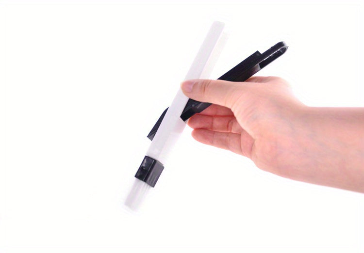 Versatile Crevice Cleaning Brush with Dustpan - Perfect for Window Tracks, Kitchen & Bathroom - No Batteries Required