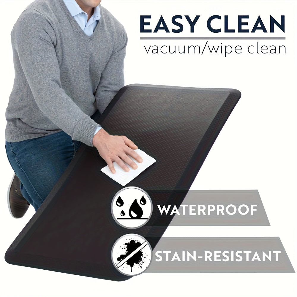 Thick Ergonomic Anti Fatigue Mats for Kitchen Floor, Cushioned Standing Office Desk Mat, High Quality Scratch Resistant Topside, Supportive All Day Comfort Padded Foam Rugs, 17x24