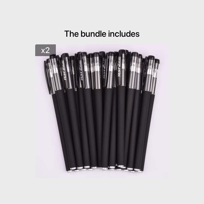 10-Piece Gel Pen Set - Perfect For Students, Exams, Office & School -