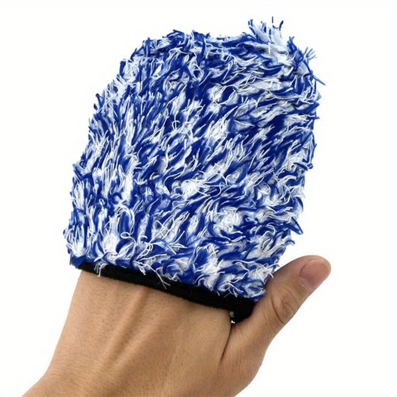 Two-sided Microfiber Wheel Detailed Washing Glove For Car Cleaning - Soft & Absorbent Microfiber - For Car Enthusiasts & Detailers - Perfect for Washing Cars & Trucks