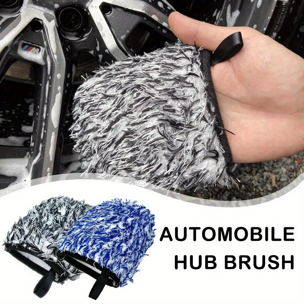 Two-sided Microfiber Wheel Detailed Washing Glove For Car Cleaning - Soft & Absorbent Microfiber - For Car Enthusiasts & Detailers - Perfect for Washing Cars & Trucks