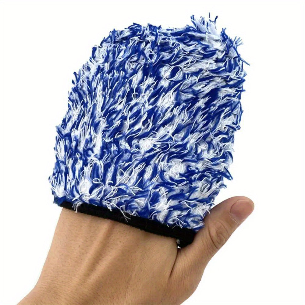 Two-sided Microfiber Wheel Detailed Washing Glove For Car Cleaning - Soft & Absorbent Microfiber - For Car Enthusiasts & Detailers - Perfect for Washing Cars & Trucks