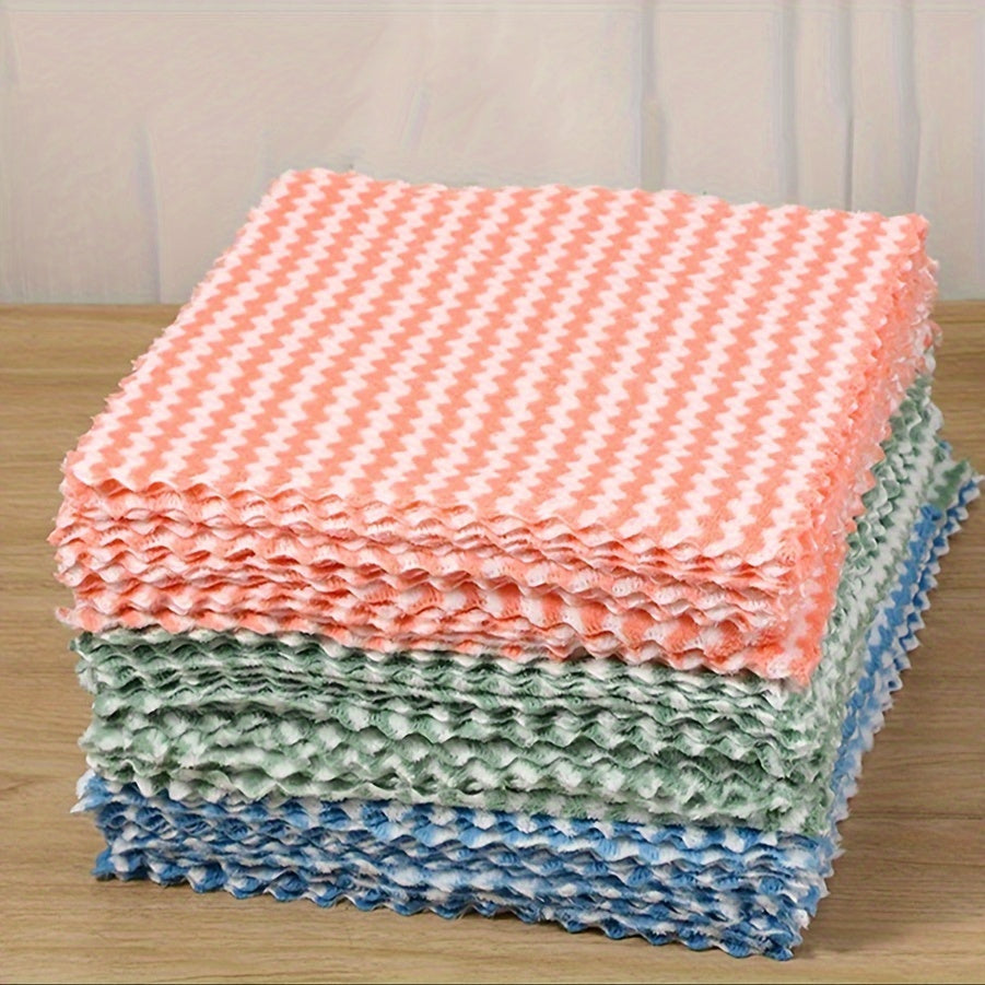 5-Piece Ultra-Soft Microfiber Cleaning Cloths - Absorbent & Reusable, Perfect for Kitchen, Bathroom, and Auto - Home and Commercial Use Compatible