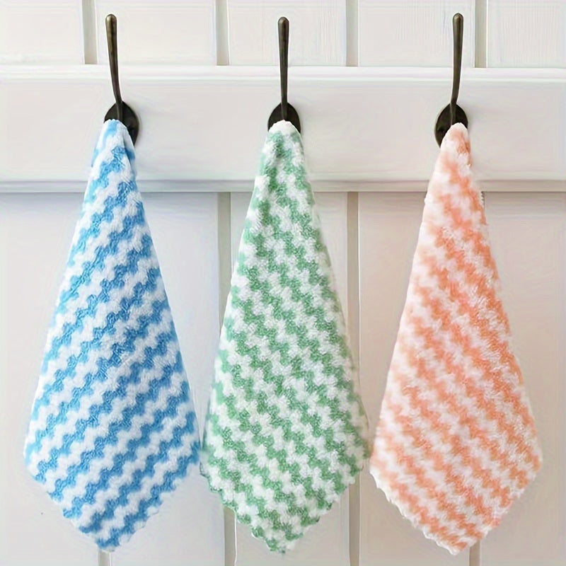 5-Piece Ultra-Soft Microfiber Cleaning Cloths - Absorbent & Reusable, Perfect for Kitchen, Bathroom, and Auto - Home and Commercial Use Compatible