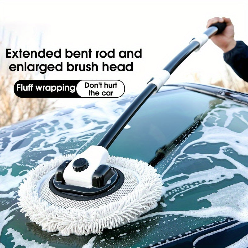 Cleaning Tools for Car Washing, Including a Soft Chenille Mop And Brush Designed for Effective Maintenance