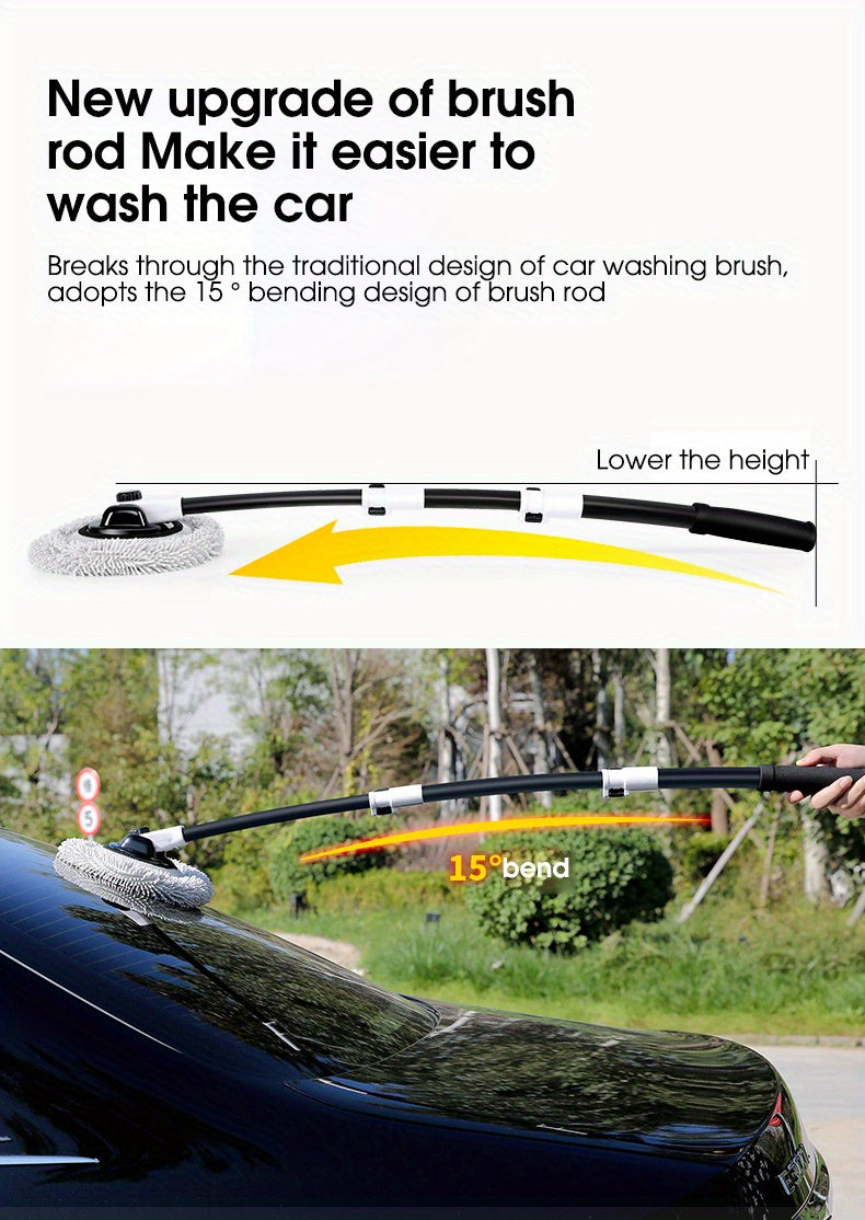 Cleaning Tools for Car Washing, Including a Soft Chenille Mop And Brush Designed for Effective Maintenance