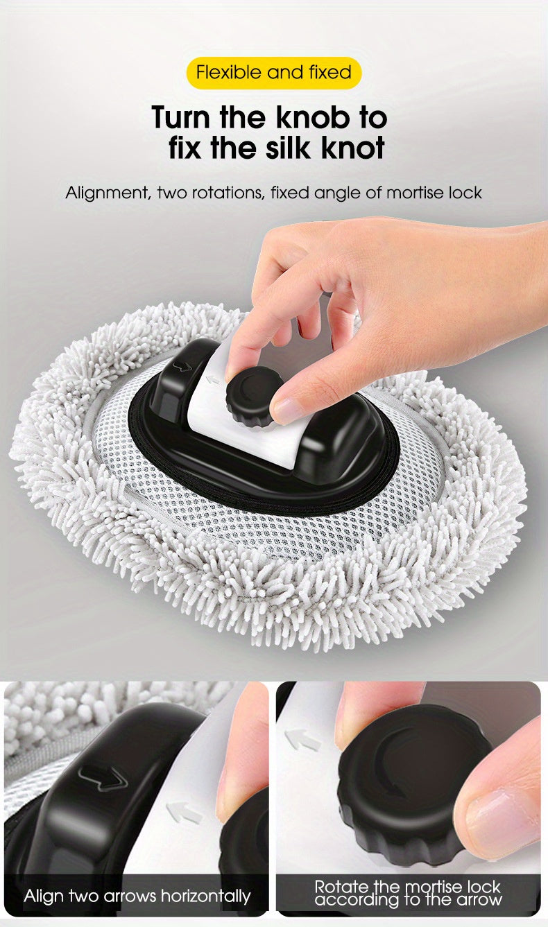 Cleaning Tools for Car Washing, Including a Soft Chenille Mop And Brush Designed for Effective Maintenance