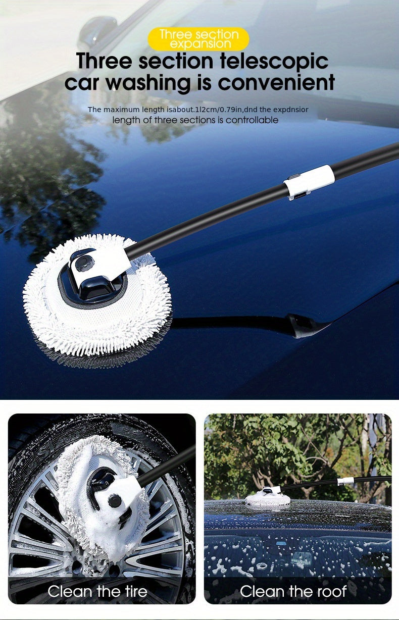 Cleaning Tools for Car Washing, Including a Soft Chenille Mop And Brush Designed for Effective Maintenance