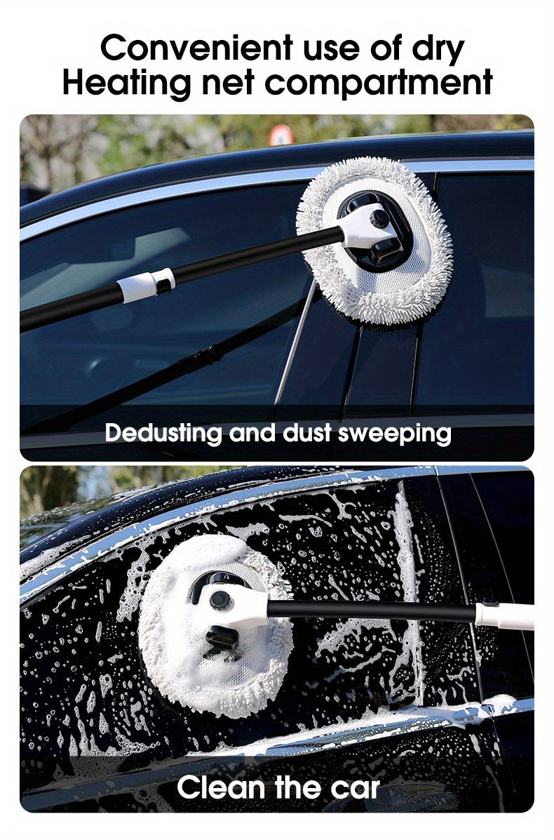 Cleaning Tools for Car Washing, Including a Soft Chenille Mop And Brush Designed for Effective Maintenance