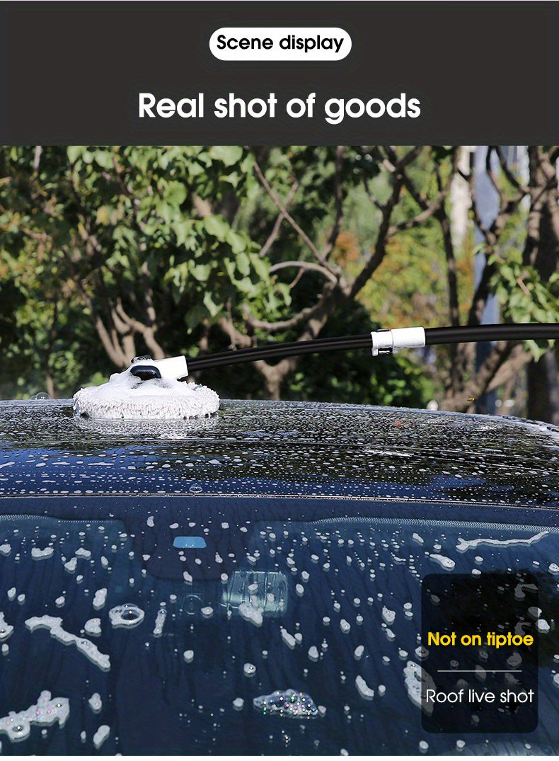 Cleaning Tools for Car Washing, Including a Soft Chenille Mop And Brush Designed for Effective Maintenance