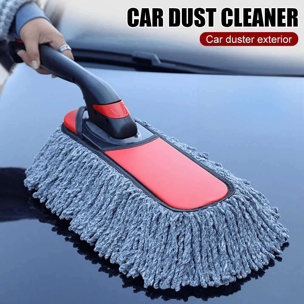 Extendable Handle Car Duster - Soft Non-Scratch Cleaning Brush for Car & Home Dusting - Removable Dust Remover Tool