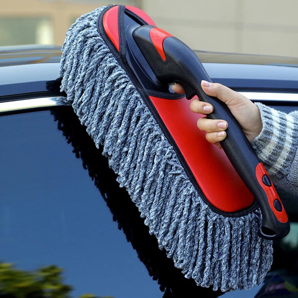 Extendable Handle Car Duster - Soft Non-Scratch Cleaning Brush for Car & Home Dusting - Removable Dust Remover Tool