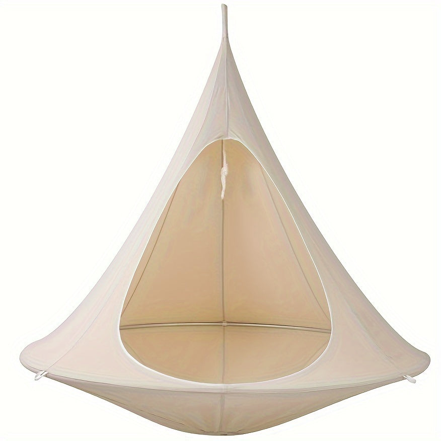 1pc Foldable Outdoor Garden Hammock Chair, Large Size Waterproof Swing Chair, Easy Installation And Storage, Indoor & Outdoor Relaxation, Yard Camping Gear