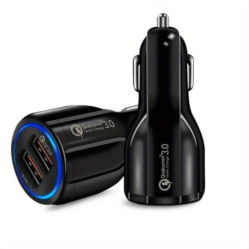 Compact Safe 12/24V Universal QC 3.0 Fast Charge Automotive Charger for Automobile Car Charger Car Charger Adapter