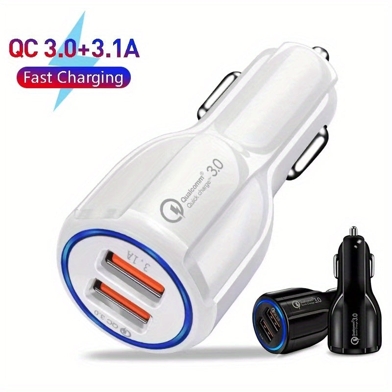 Compact Safe 12/24V Universal QC 3.0 Fast Charge Automotive Charger for Automobile Car Charger Car Charger Adapter
