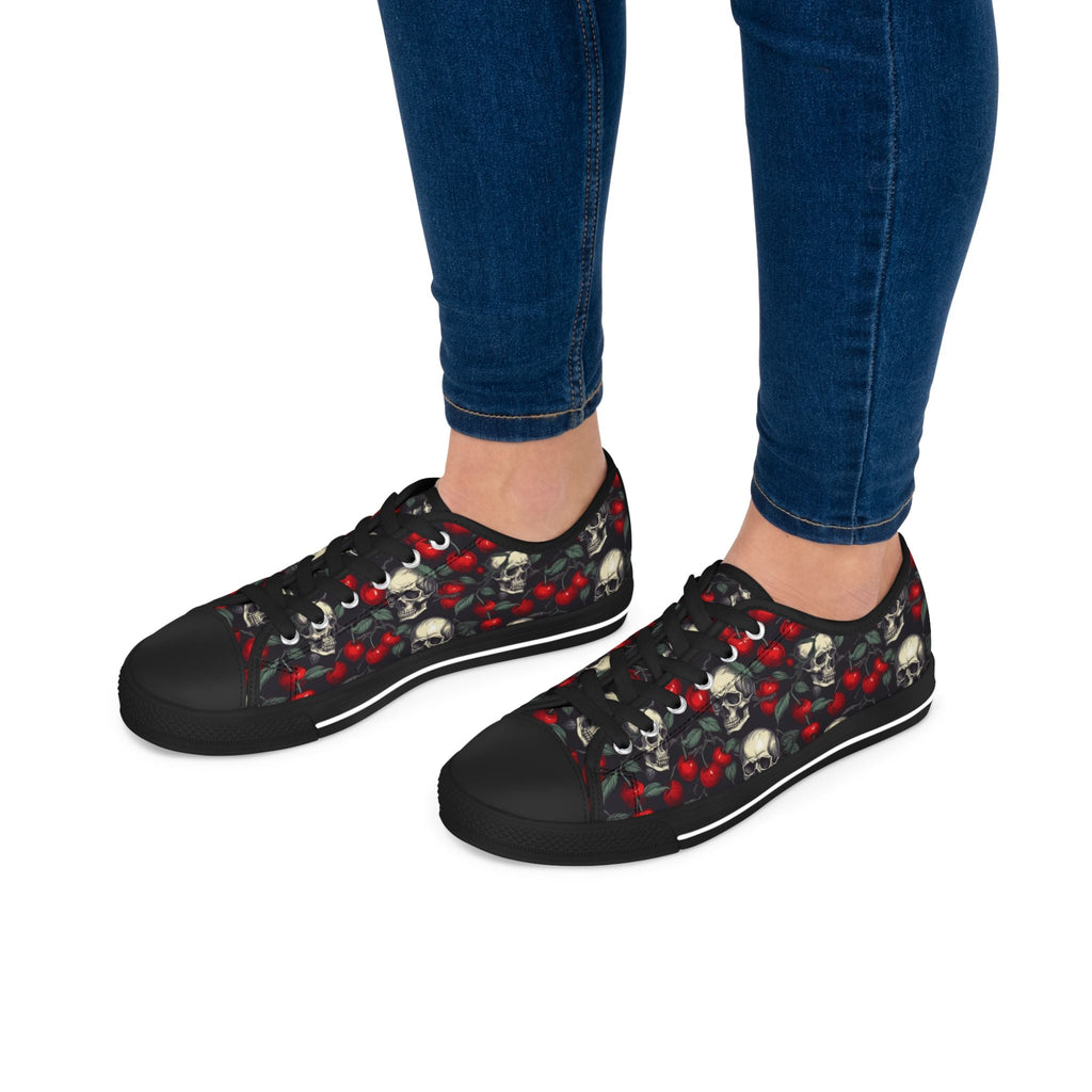 Cherries & Chains Women's Low Top Sneakers
