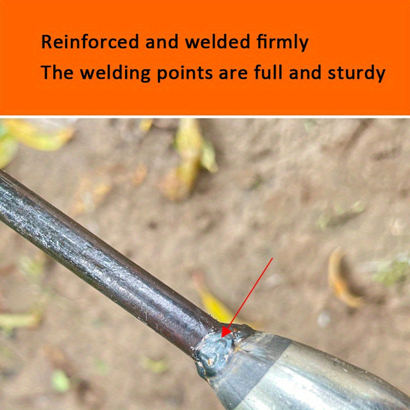 [All-Steel Weeding Rake] 1pc, All-Steel Hardened Hollow Hoe, Handheld Weeding Rake, Planting Vegetable Farm Garden Agriculture Tool Weeding Accessories
