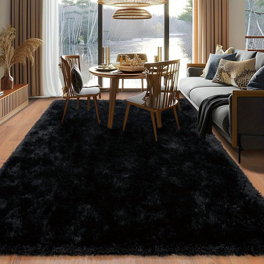 1pc Modern Plush Area Mat, Soft Polyester Fiber, Machine Washable, Non-Slip, Festive Decorative Mat for Living Room, Bedroom, Dorm, Entertainment - Ideal Gift and Home Decor, Bedroom Mat|Elegant Home Accent|Soft Polyester Mat