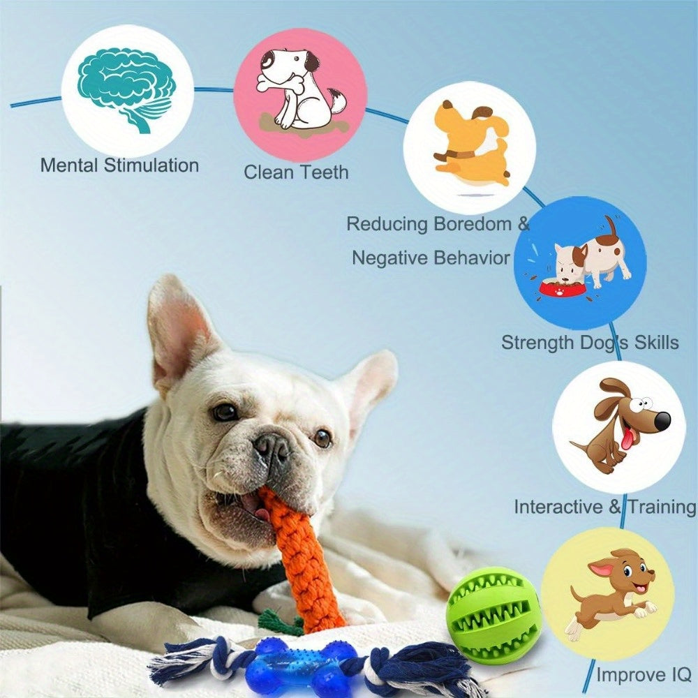 15-Pack Assorted Durable Dog Chew Toys - Fabric Rope Teething Toys for All Breed Sizes - Interactive Tug Toys for Mental Stimulation and Boredom Relief