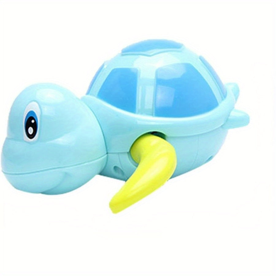 3pcs Wind-Up Swimming Turtle Toys for Youngsters - Cute Water Play Bath & Pool Toys, Durable PP Material in Sky Blue, Yellow, and Grass Green