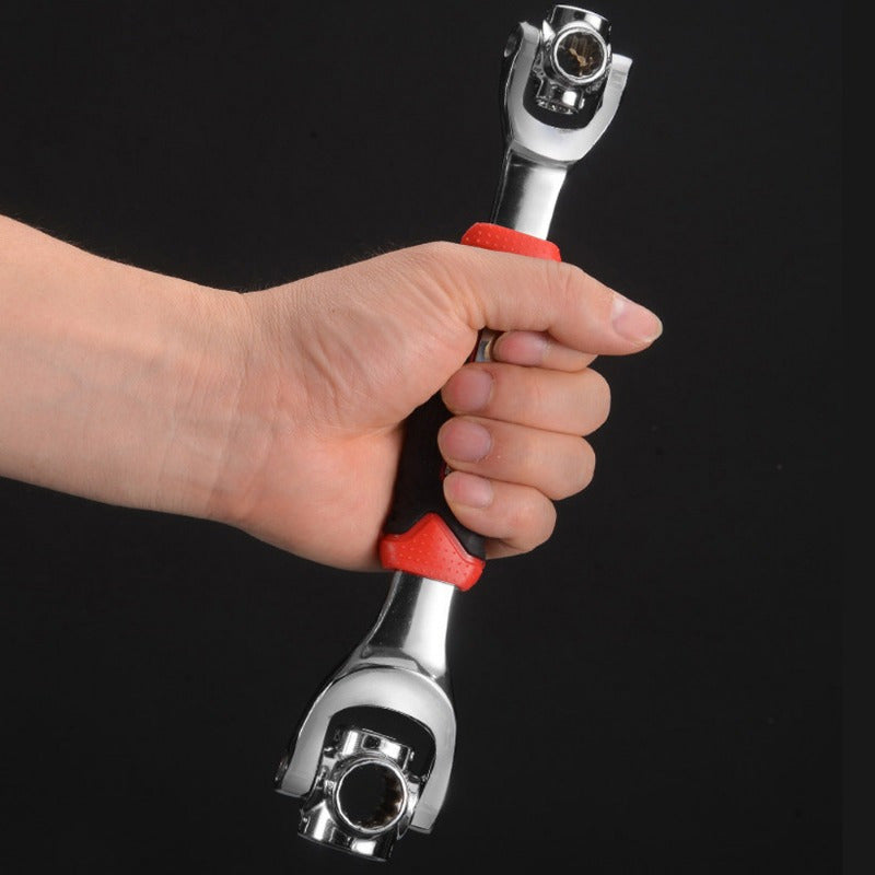 52-in-1 Adjustable Socket Wrench Set, Carbon Steel Multi-Functional Spanner,