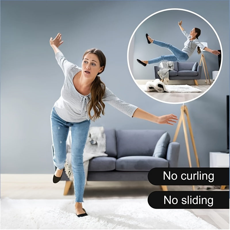 12pcs Black Fabric Rug Grippers - Non-Slip, Washable, Secure Hold Pads for Area Rugs on Hardwood Floors, Easy Installation