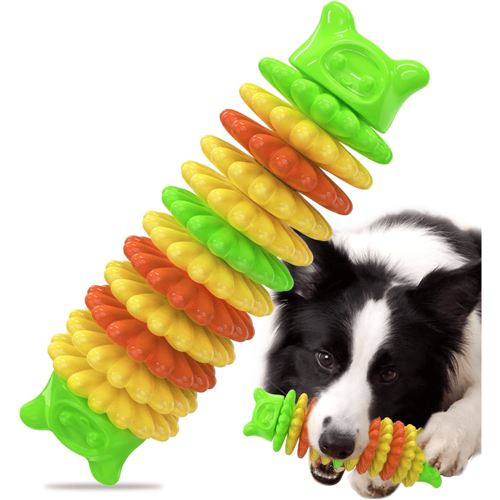 Dog Chew Toys for Aggressive Chewers, Durable Dog Toys for Large Medium Small Breed Dogs, Rubber Indestructible Dog Teething Toys, Tough Interactive Outdoor Dog Toys for Entertainment, Blue