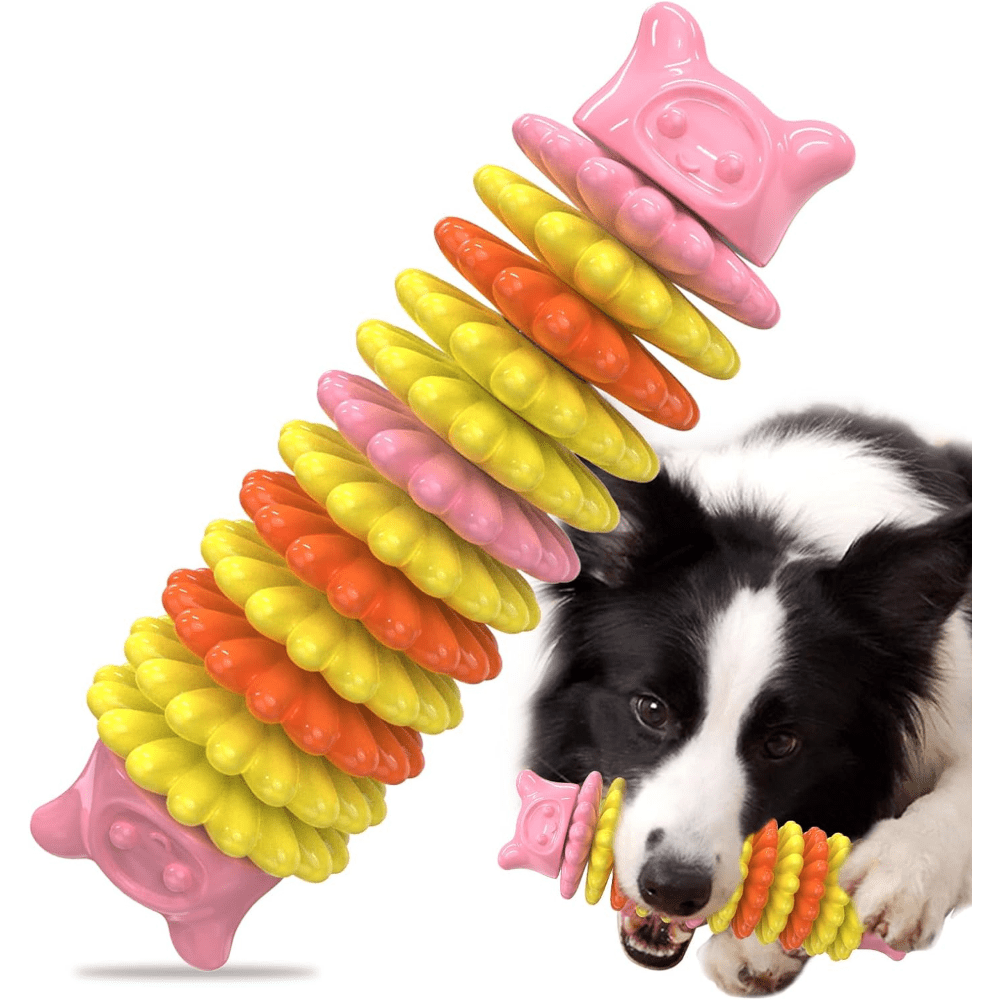 Dog Chew Toys for Aggressive Chewers, Durable Dog Toys for Large Medium Small Breed Dogs, Rubber Indestructible Dog Teething Toys, Tough Interactive Outdoor Dog Toys for Entertainment, Blue