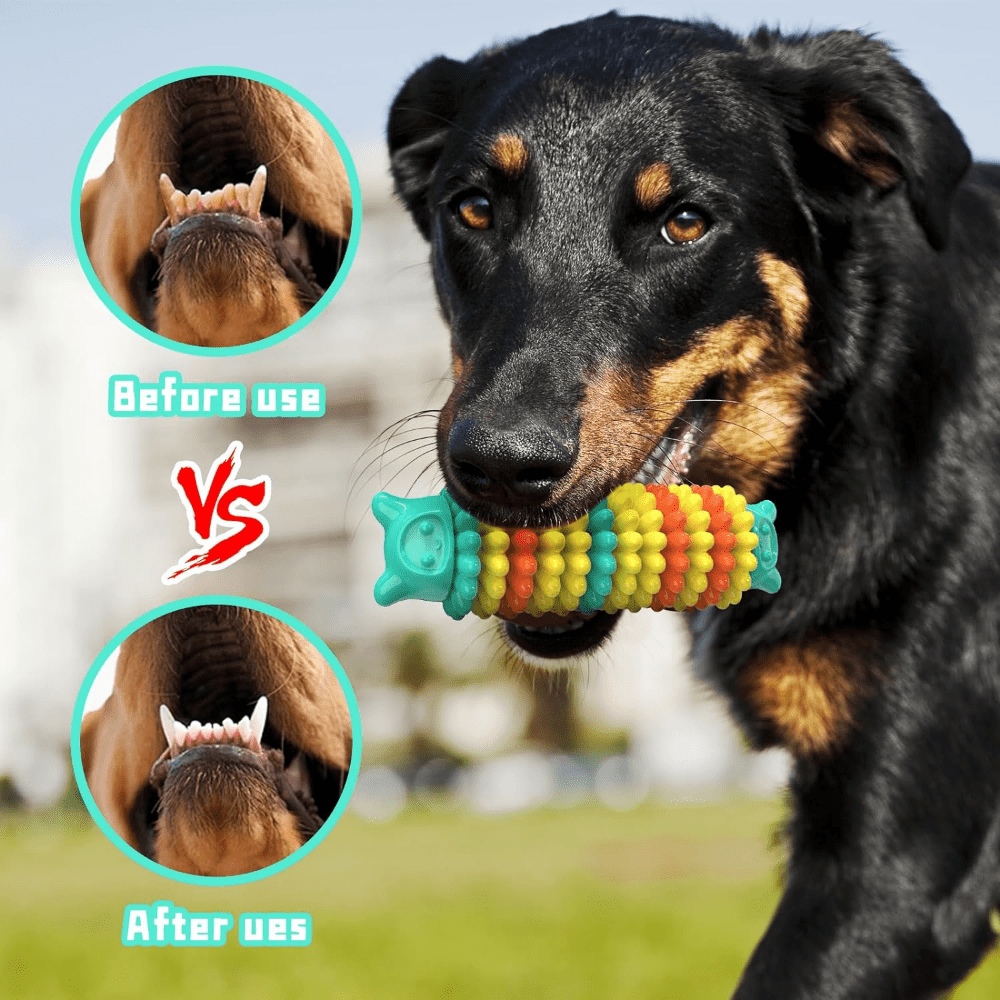 Dog Chew Toys for Aggressive Chewers, Durable Dog Toys for Large Medium Small Breed Dogs, Rubber Indestructible Dog Teething Toys, Tough Interactive Outdoor Dog Toys for Entertainment, Blue
