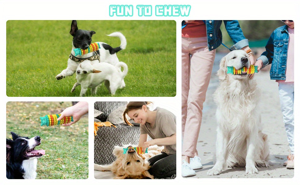 Dog Chew Toys for Aggressive Chewers, Durable Dog Toys for Large Medium Small Breed Dogs, Rubber Indestructible Dog Teething Toys, Tough Interactive Outdoor Dog Toys for Entertainment, Blue