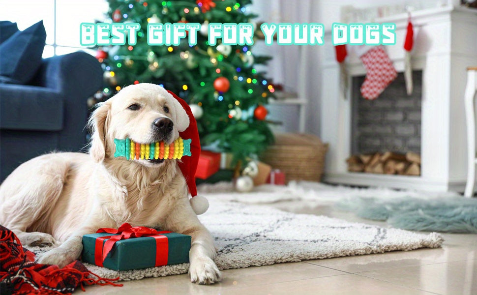 Dog Chew Toys for Aggressive Chewers, Durable Dog Toys for Large Medium Small Breed Dogs, Rubber Indestructible Dog Teething Toys, Tough Interactive Outdoor Dog Toys for Entertainment, Blue